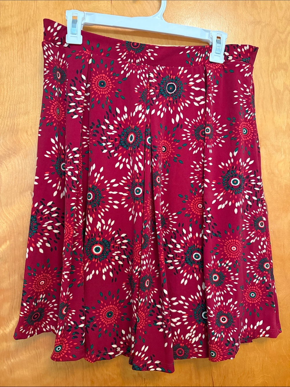 LuLaRoe Burgundy Floral Circle Skirt